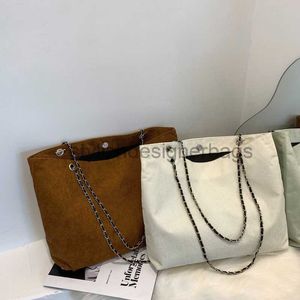 Bolsas de ombro bolsa de veludo com núcleo de lâmpada de vento preguiçoso outono/inverno 2023 bolsa de ombro com corrente de grande capacidade bolsa de veludo listrada de floresta simples e elegantes bolsas de grife