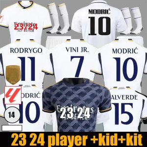 23 24レアルマドリードサッカージャージーバージョンVini Jr Camavinga Tchouameni Valverde Asensio Modric 2023 2024フットボールシャツ男性2023 2024