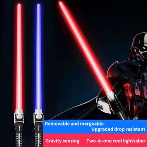 LED SwordsGuns Qjagon Lightsaber Laser Sword Toys Light Saber Kids Telescopic Force FX FOC BLASTER JEDI POYS GIRL GIFT 230804