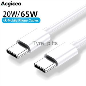 Caricabatterie/cavi Cavo da USB C a USB tipo C 65W USB C PD Ricarica rapida per cavo dati portatile Cavo USB-C 5A tipo-c per Xiaomi Samsung Macbook iPad x0804