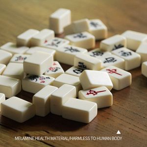 Новинка игры Mahjong Mini Trantvice Cilina Version Set Set с 2 запасными картами 144 Переворожная плата Portable 230803