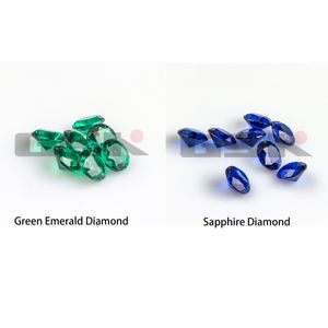 Rökningstillbehör Green Emerald Diamond/Sapphire Shaped Diamond Insert 6mm 10mm Terp Pearls For Fulll Weld Quartz Banger Nails Glass Water Bongs Dab Rigs Pipes