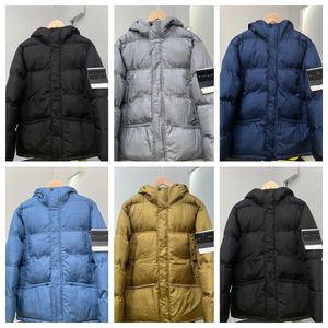 Designer Herren Daunenjacke Winter Reflektierende Daunen Baumwolle Metall Nylon wasserdichte und warme Jacke Verdickte Herren Jacken Mäntel Daunen Stein W1