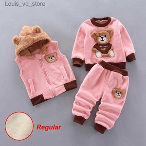 Clothing Sets Clothing Sets Fashion Baby Boys Clothes Autumn Winter Warm Girls Kids 3pcs Outfits Suit Born Infant SetsClothing T230804