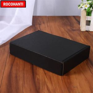 Logo Printed Corrugated Cardboard Paper Black Shipping Mailing Box Gift Packing Boxes