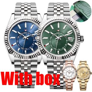 Titta på Mens Designer Fashion Wristwatches Sky Dhgate Watches Modern Business Automatic Mechanical Movement 2813 Sapphire Watches High Quality rostfritt stål