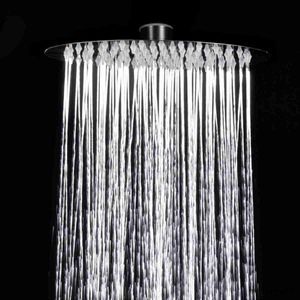 Bathroom Shower Heads Round Shower Head Stainless Steel Ultra-thin Rainfall Bathroom ShowerHead Top Sprayer Bathroom Hardware R230804