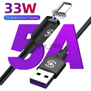 Ładowarki/kable do Realme 9i 8I 8 C25S C21Y 33W kabel ładowania typu-C 5A kabel ładowania magnetycznego do Realme GT Neo 2 Telefon Kabel Szybka ładowarka x0804