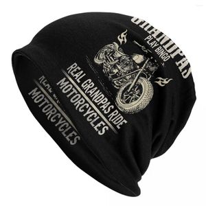 Beralar Vintage Motor Gerçek Büyükbaba Sürüşleri Motosiklet Kapağı Hip Hop Unisex Açık Safçular Beanies Şapkalar Sıcak Baş Sarp Bonnet Örme Şapka