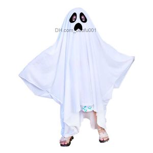 Cute Halloween Terror Cloak Costume Set for Kids - horror anime Role Play with Ghost White Tassel and Unisex Fit (Z230804)