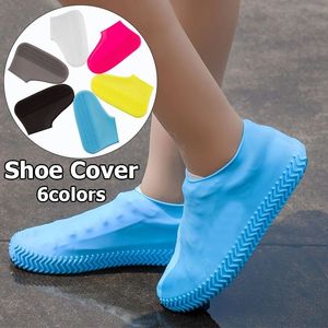 Copri di scarpe impermeabili in silicone protetti da scarpe unisex protettori riutilizzabili stivale a pioggia non slittata sovraccarico di scarpe da passeggio accessori cubrezapatos impermeables de silicona