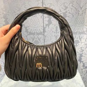 Miu Bag Miu Miao's New Women's Bag Women's Bag Advanced Texture Handbag Fashion One Shoulder Crossbody Bag Small Fold Underarm Bag for Women