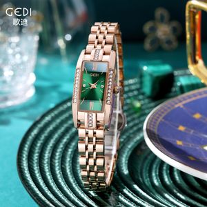 Kobiety moda luksusowe zegarki Wysokiej jakości designerski kwarcowy prostokąt 18 mm zegarek ze stali nierdzewnej