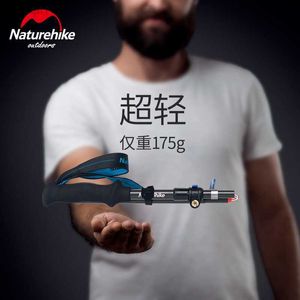 トレッキングポール1 PCS NatureHike 100％カーボンファイバー折りたたみハイキングトレッキングトレッキングポール調整可能なノルディックウォーキングスティック5セクション2018 HKD230804