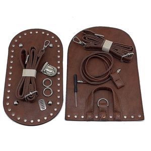 Bag Parts Accessories High Quality Handbag Shoulder Strap Woven Set Leather Bottoms with Hardware for DIY Handmade Backpack 230804