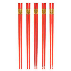 Alloy Red Chopsticks Chinese Long Non-Slip Sushi Hashi Chop Sticks Set Wedding Favors and Gifts Tableware