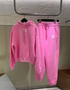 Kadın Hoodies 2023 Sonbahar ve Kış Sıkıntılı Gündelik Hoodie Polar Sweatshirt Sweatpants Set