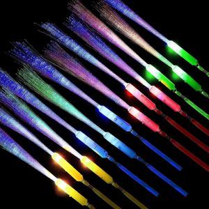 Gry nowatorskie 24 szt. Glow Fibre Wands STIGES LED LIGE Light Flashing for Party Favors 230803