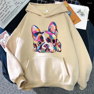 Moletons masculinos com capuz colorido para cachorros com capuz de desenho animado Moda masculina oversize Harajuku moletom feminino de lã Roupas casuais Streetwear