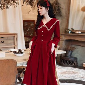 Etniska kläder Yourqipao Summer 2023 Toast Bride Plus Size Engagement Bankett Red Qipao Chinese Style Wedding Evening Dress for Women