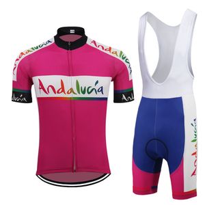 Rowerowe koszulki z zestawem hiszpańskiego zestawu roweru ropa ciclismo hombre rowerowe odzież z krótkim rękawem i szorty bib 9D MTB 230803