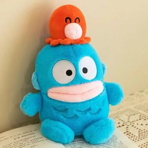 Плюшевые куклы милый аниме Sanrios Hangyodon Cartoon Cartoon Plush Toy Rackck Artkck Sagce Box Ugly Fish Pillow Мягкая фаршированная плюшевая кукла подарок 230803