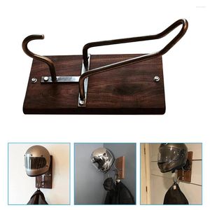 Motorcycle Helmets Football Wall Mount Holder Storage Hook Headphone Hanger Desk Rack Wood Hanging Wall-Mounted