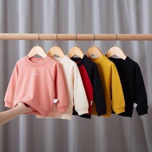 Hoodies Sweatshirts 04y طفل طفل فتيات من النوع الثقيل من النوع الثقيل طباعة الأطفال أطفال طويل الأكمام هواء الخريف الاطفال الأولاد