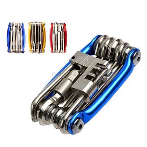 Strumenti di alta qualità 11 in 1 Mini Repair Pocket Folding Tool Bicicletta Moutain Road Bike Tool Set Ciclismo Multi Repair Tools Kit Wrench HKD230804