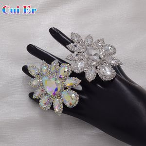 Alianças de casamento Tamanho grande 5,2*7,3 cm oval grandes anéis femininos joias ajustáveis anel de desfile de moda para joias de casamento joias de cristal strass 230804