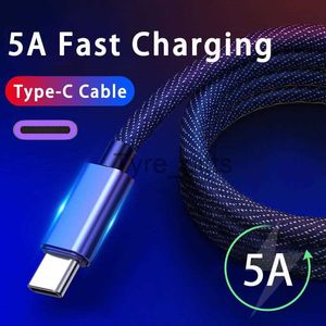 Chargers/Cables Woven Denim 66W 5A Fast Charging Type C Cable for Samsung Huawei Xiaomi Redmi POCO Mobile Phone Accessories Charger USB C Cable x0804