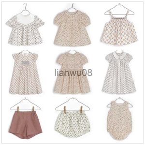 Clothing Sets Kids Clothes Girls LCC Brand 2022 New Summer Toddler Girl Tshirts Shorts Flower Print Princess Dresses Newborn Baby Outfits x0803