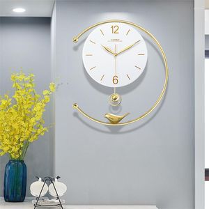 Wall Clocks Nordic Digital Clock Big Size Luxury Hook Gold Black Hanger Room Orologio Da Parete Living Decorations