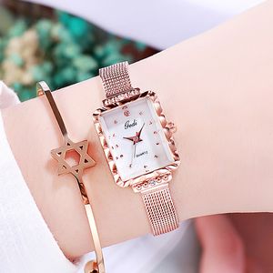 Women Fashion luxury watches high quality designer Casual Quartz-Battery Rectangle 21mm Stainless Steel watch