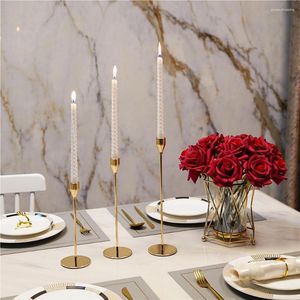 Candle Holders European Style Metal Table Stand Wedding Decoration Bar Party Living Room Decor Home Candlestick