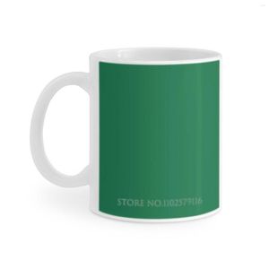 Tassen, Cadmiumgrün, weiße Tasse, Kaffeetassen, Teetasse, Geburtstagsgeschenk, Milch und dunkle Farbe