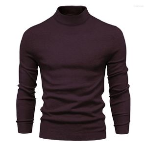 Suéteres masculinos inverno gola alta grosso masculino casual gola alta cor sólida qualidade quente fino pulôver masculino roupas