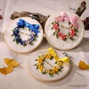 Produtos de estilo chinês criativos de natal faça você mesmo flores bordados bordados ponto cruz bordados feitos à mão costura arte artesanato decoração para casa r230804