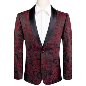 Men's Suits Hi-Tie Luxury Mens Suit Shawl Collar Tuxedo Blazers Jacket Coat Groom Dress For Wedding Banquet Ball Prom Black Red Blue Beige