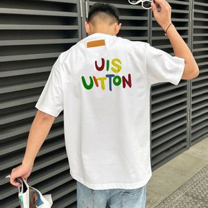 Tasarımcı Erkek T Shirt Unisex Kadın Çift Moda Gevşek Pamuk Kısa Kollu Mektuplar Baskılı T-Shirt Hip Hop Street Giyim Tshirt Sıradan Ağır Kumaş Üst Tees Boyut