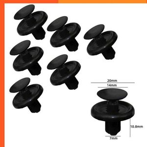 New 50Pcs/100pcs Diameter 7mm Black Plastic Auto Fasteners Rivets Clips Vehicle Car Bumper Door Panel Fender Liner Clips Retainer