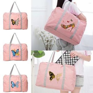 Duffel Bags Butterfly Pattern Series Travel Bag Unisex Fashion Нейлон складной складываемая багаж