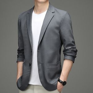 Мужские костюмы Blazers Summer Spring Men For Luxury Blazer Thin Fashion Elegant Slim Fit Smart Mens Blazer Suite Jacket Must Mens 230804