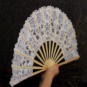 Chinese Style Products Embroidery Chinese Dance Hand Fan Wedding Prom Bamboo Hand Folding Fabric Retro Craft Gift Fan Home Decoration R230804
