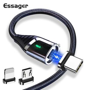 Chargers/Cables Essager Magnetic USB Cable 3A Fast Charging Micro USB Type C Magnet Charger USBC Type-C Data Wire Cord For iPhone 12 Xiaomi mi x0804