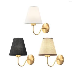 Wall Lamp Bedside E27 Lampshade Lantern Light For Reading Living Room Home