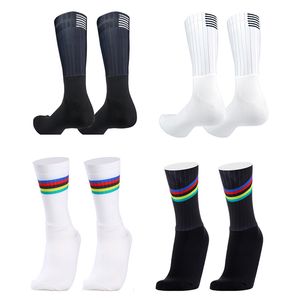 Sports Socks Summer Breathable Cycling Men Anti Slip Seamless Aero Bike Wearproof Road Calcetines Ciclismo 230814