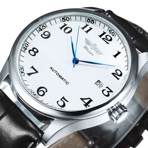 腕時計ファッションビジネス自動メカニカルウォッチメンタイムマスターレザーストラップホワイトダイヤルカレンダーカレンダーデートモントホム勝者クラシック230804