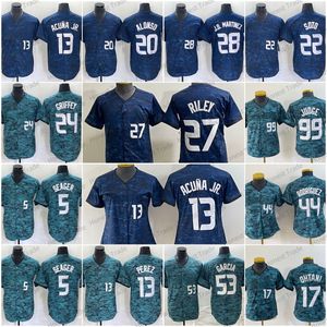 All Star Jersey Baseball 17 Shohei Ohtani Adolis Garcia Corey Seage Salvador Perez Richter Ken Griffey Jr. Blaugrün Marineblau Neue Baseball-Trikots Benutzerdefinierte Männer Frauen Kinder S-XXXL