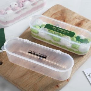 Embalagem de presente 5/10 peças de plástico transparente para biscoitos, caixa para bolo, loja de comida, embalagem para sobremesa, caixas, salada de frutas